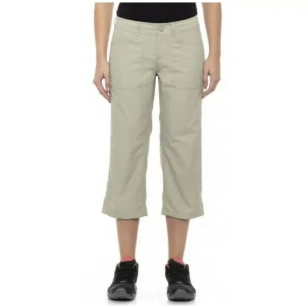 The North Face Size 4 Horizen Capri Pant Dune Beige Nylon Straight Leg Women's